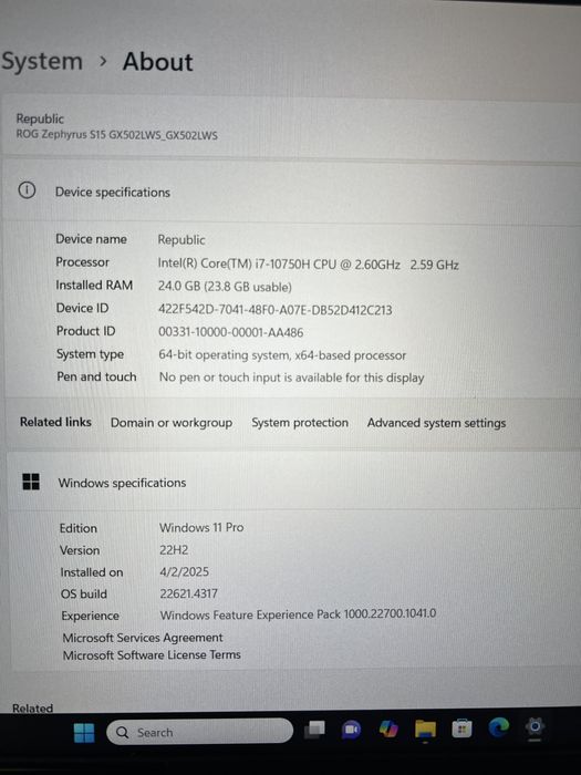 Asus ROG Zephyrus S15