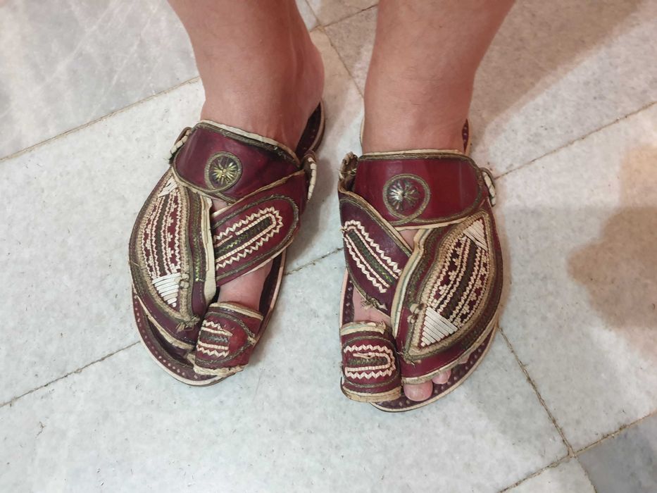 Арабски сандали.От естествена кожа и гьон