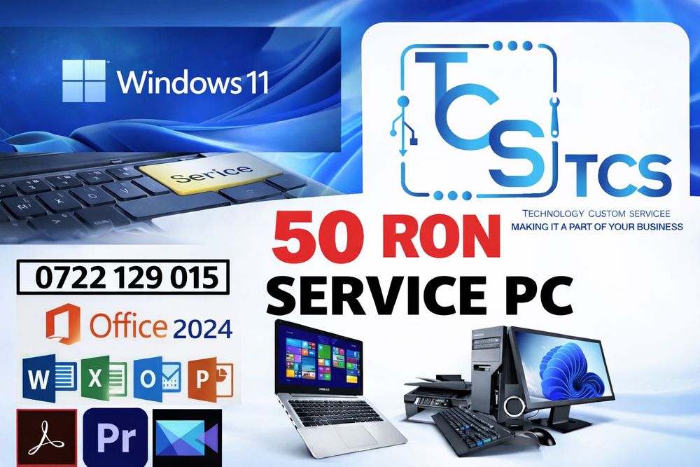 Instalare Windows 11 /10 Laptop PC 50 RON|Service IT Non-StopBucuresti