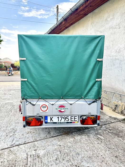 Ремарке Stema Germany 750kg със спирачки Knott, брезент, Туристическо ремарке