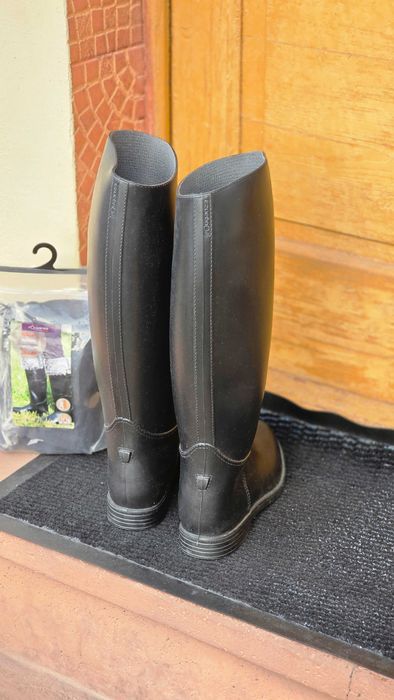 Cizme echitație de damă cu blăniță detașabilă