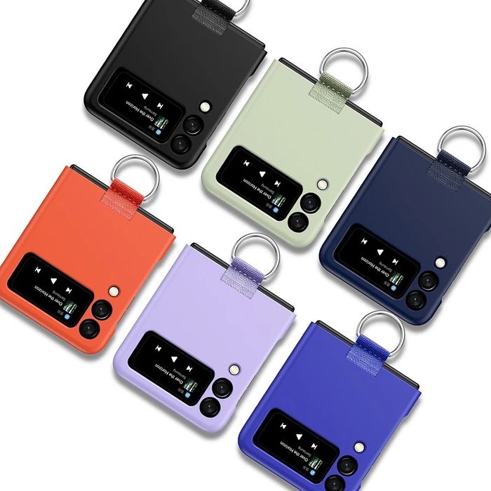 Samsung Z FLIP 3 4 5 6 7 7FE - Husa 360 Ultra Slim Din Plastic cu Inel