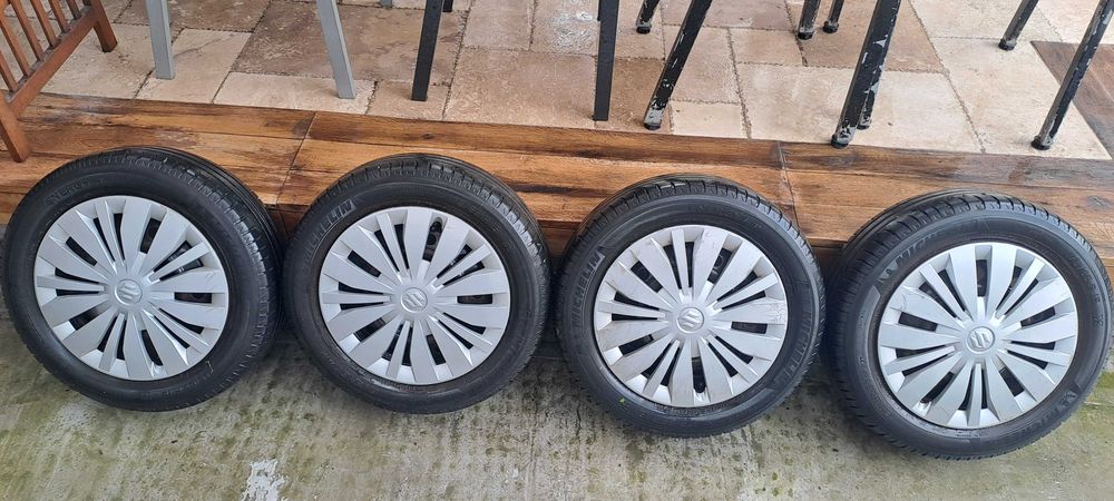 Roti Complete Suzuki – Anvelope Michelin 175/65 R15 – Jante Otel cu Capace Originale