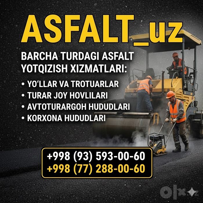 Samarqand buylab ASFALT XIZMATI.Асфалт, Аспалт, Асфальт