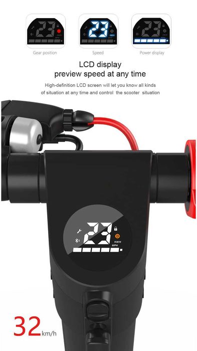 НОВА! - Електрическа тротинетка X7 черен 350W 8.5″ 6.4Ah Panasonic изваждаема батерия