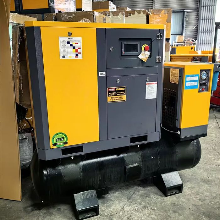 Винтовой компрессор с ресивером для лазер