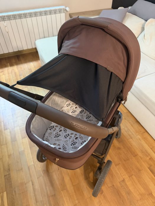 Комбинирана бебешка количка 2в1 KikkaBoo Platinum Goya Merlot