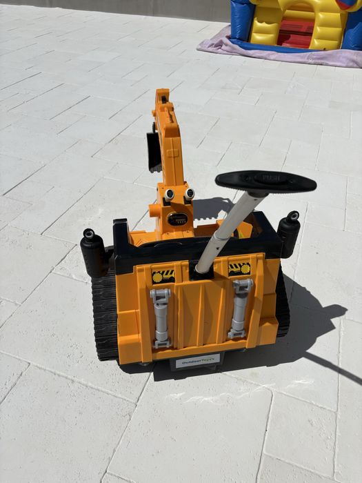 Excavator electric copii 2 locuri, cu sunete și cupă funcțională