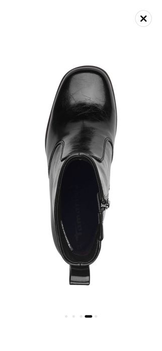 Tamaris Ghete din piele ecologica cu aspect masiv, Negru, 37