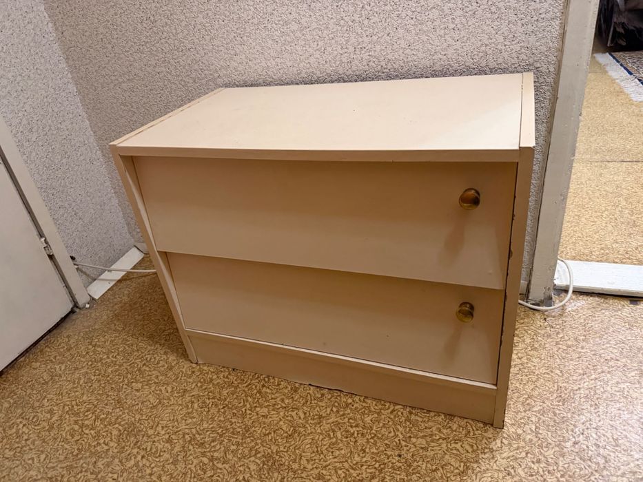 Шкаф за обувки бял на две нива