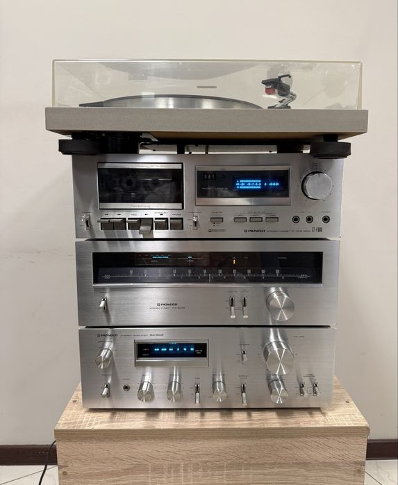 Ретро аудио сет PIONEER синя серия - усилвател, тунер, дек, грамофон