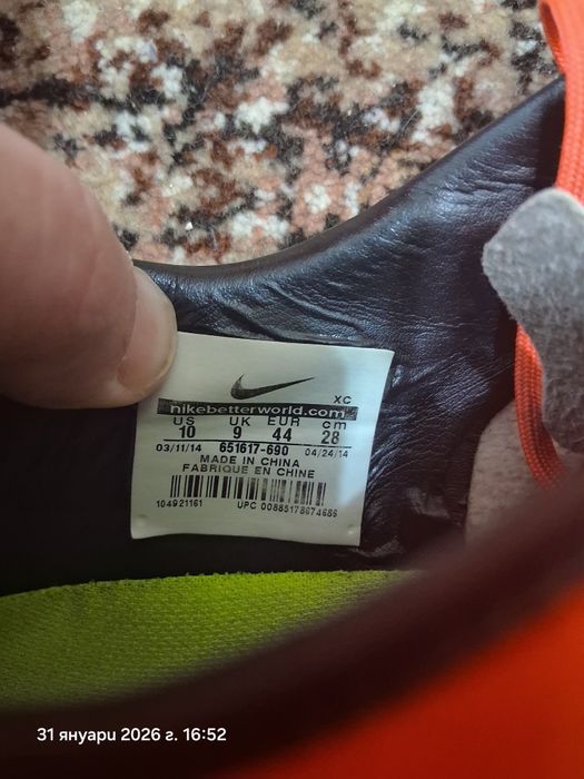 Бутонки Nike mercurial номер 44 (28 см.)