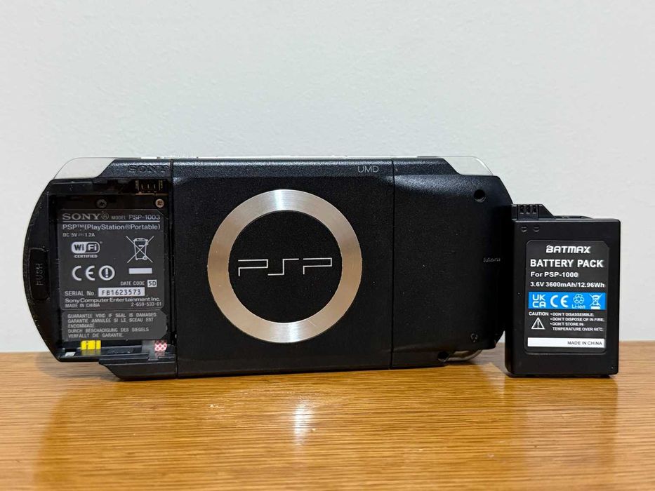 Sony PSP 1000 Black Modat ARK-5 | Card 64GB SanDisk | Baterie Nouă + Accesorii