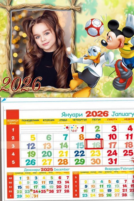 Промо пакет 5 календара за 2026+ подаръци
