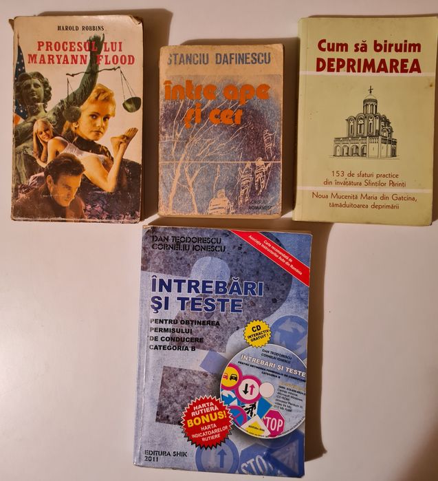Întrebări și Teste auto+3buc.Romane vechi