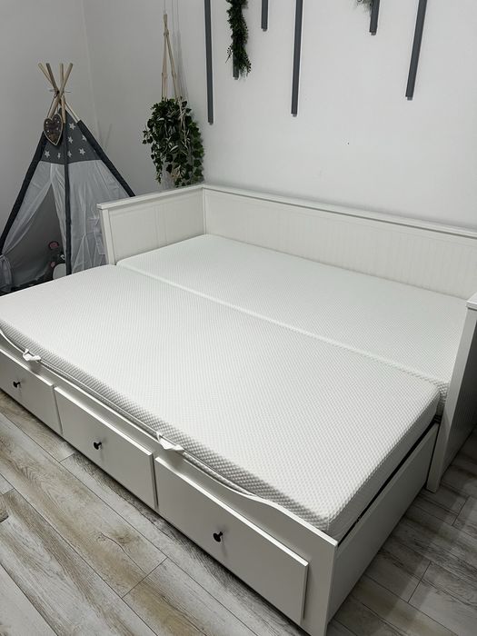 Cadru divan cu 3 sertare alb 160x200