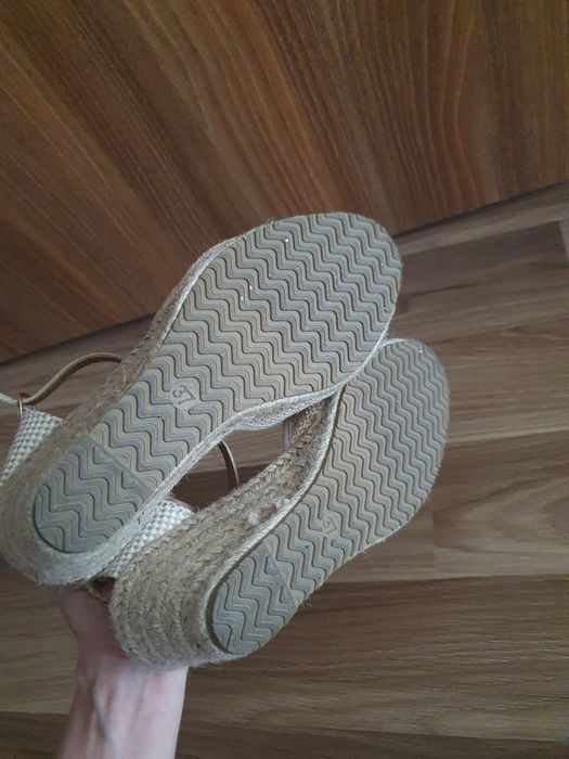 Sandale/platforme pânză 37