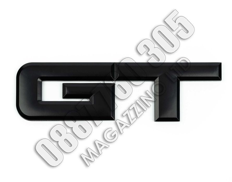 Mustang GT Метални Букви за Задния Капак Черен Червен Мат или Хром
