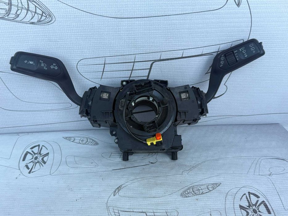 Ansamblu manete comenzi volan + spiră Ford Fiesta 2017 GN1514A664AB / [2017-2026] / (5B3)