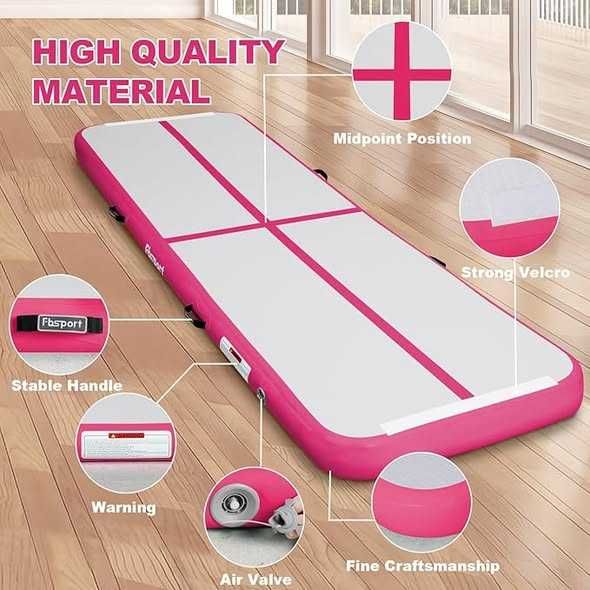Saltea FBSPORT Airtrack,  de gimnastică cu pompă 500 x100 x 10 cm