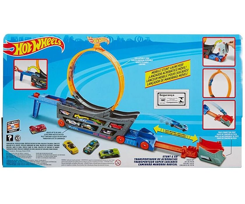 Hot Wheels - Игрален комплект Транспортьор с писта и количка