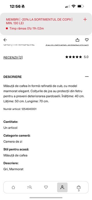 Masute de cafea in forma de cub