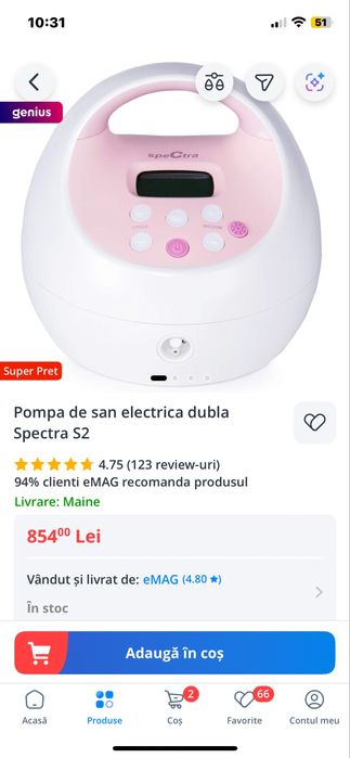 Pompa de san spectra S2