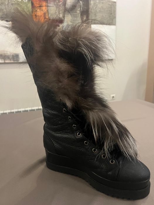 Ботуши естествена кожа и естествен косъм