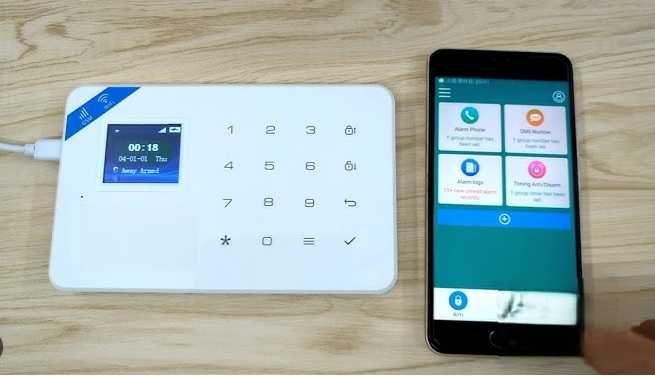 ALARMA inteligenta cu WIFI + cartela  GSM + aplicatie MOBIL