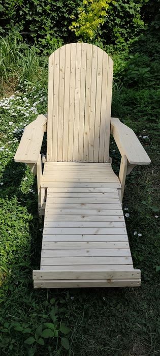 Fotoliu pentru terasa tip adirondack, pliabil, cu suport pentru picioare