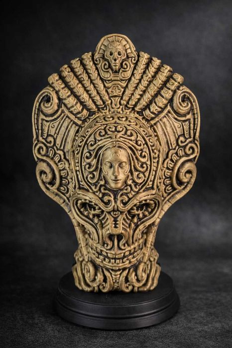 Bust Morrigan 3D Printat Pictat Manual - Decor Arta Cadou 28cm