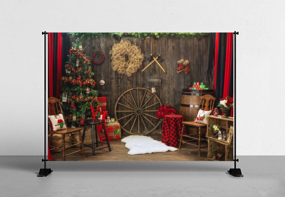 Fundal Foto Textil - Personalizat - Tematica Craciun 2025
