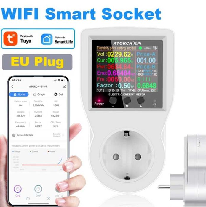 Розетка с таймером. Ваттметр