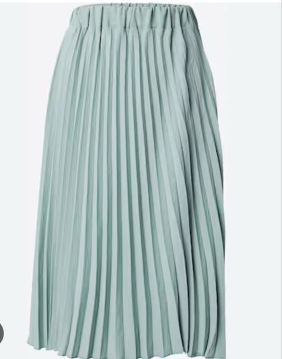 Плисирана  миди пола + подарък елек