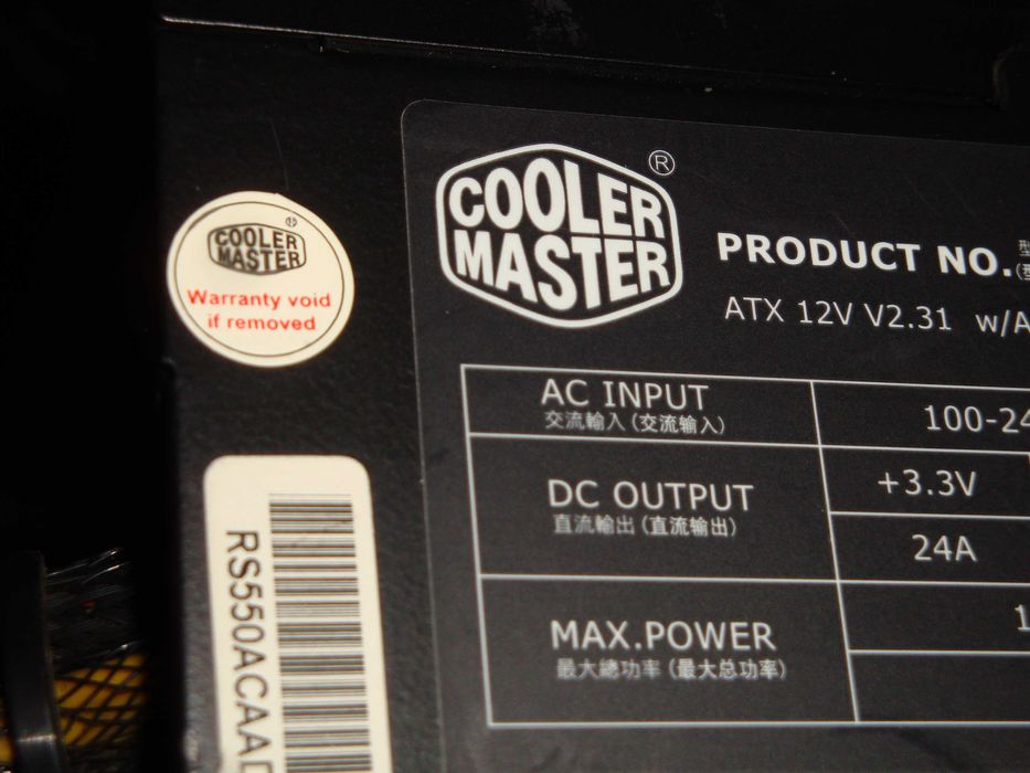 Sursa calculator cooler master GX550 550W 44A 12v 528w doar pe 12v