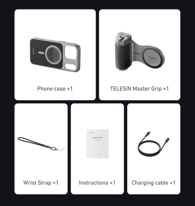 Camera Grip за iPhone с батерия и MagSafe * TELESIN Master Grip за iPhone