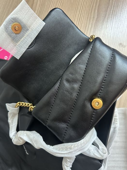 Чисто нова Чанта Pinko micro puff bag черна