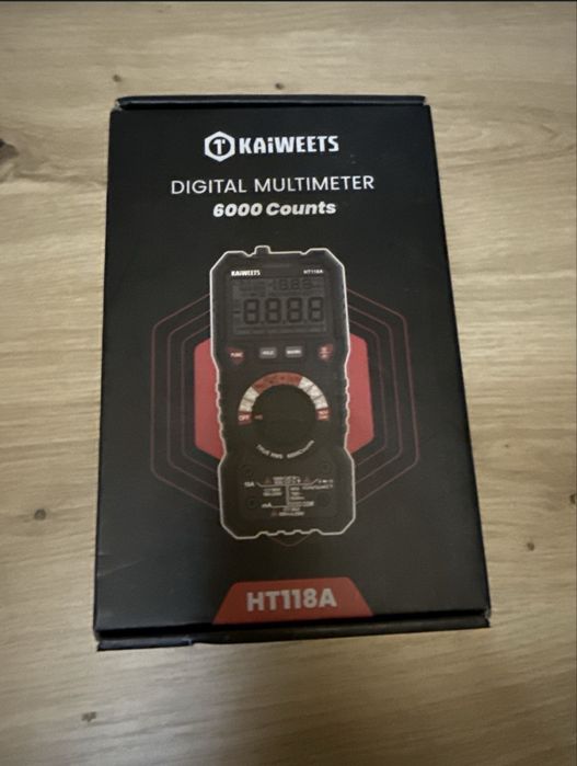 Incarcator Kaiweets HT118A Multimetru Digital True RMS 6000 Counts Tester Voltmetru Ampermetru Ohmmetru NCV Auto Range Profesional