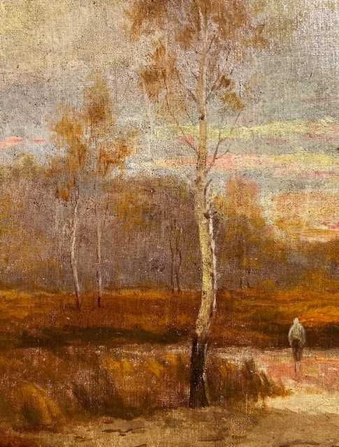 ”TOAMNĂ ” Tablou VECHI, ulei/pânză/cart, semnat și datat, 60x42+Ramă