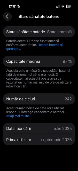 Iphone 17 pro 256gb liber in retea