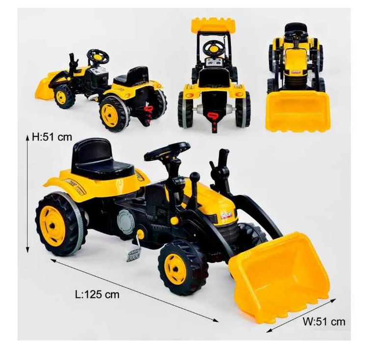 Экскаватор педальный Pilsan-125x51x51 см BW-53345 Доставка бесплатно