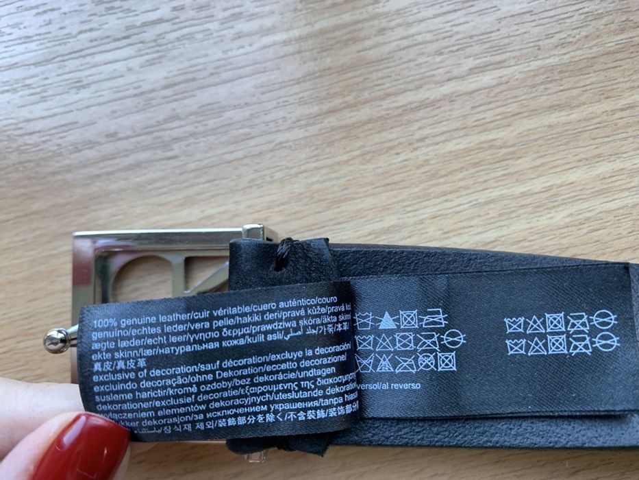 Calvin Klein / Калвин Клайн оригинален колан от естествена кожа велур