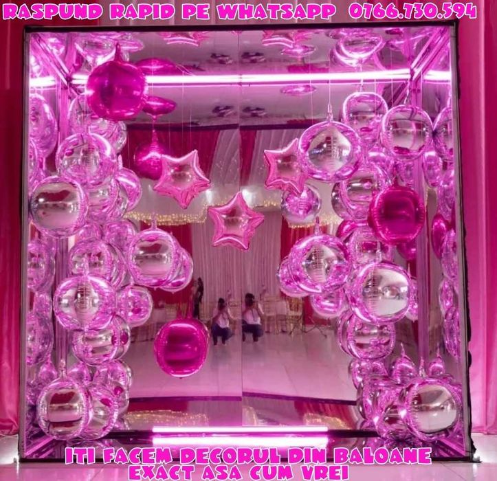 Cabina oglinda party Photocorner nunta/majorat Decor foto petrecere