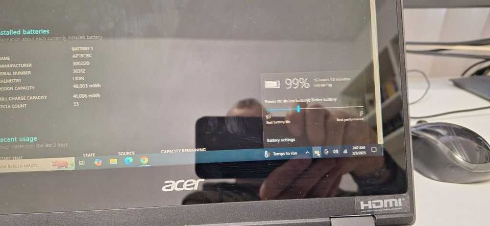 Acumulator, baterie, laptop Acer Travelmate Spin B3, 11.25V