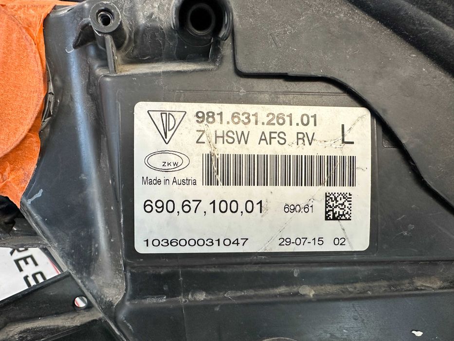 Фар фарове ляв за Porsche Cayman 981 far farove Порше Кайман Boxer 718