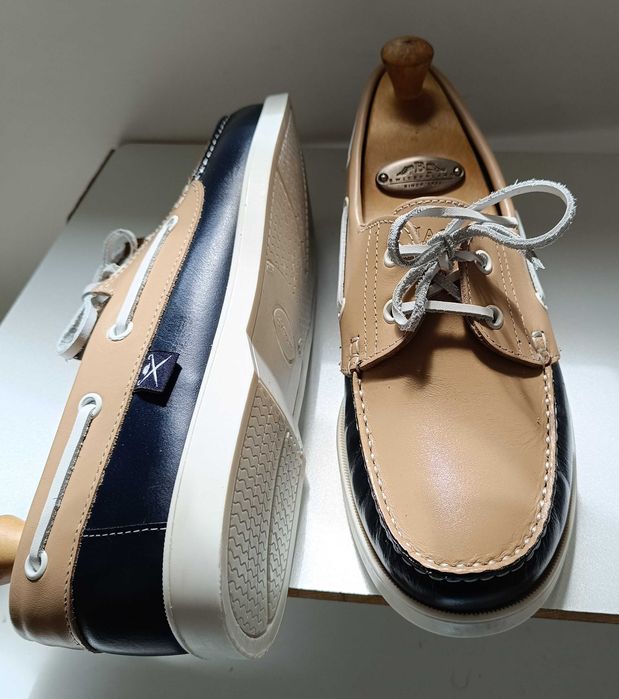 Pantofi boat 39 39.5 casual mocasini de lux Hackett London NOI piele
