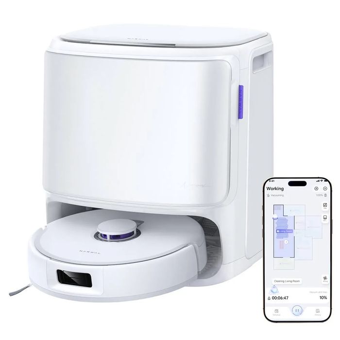 Aspirator robot Narwal Freo X10 PRO, 11000Pa, senzor LiDar, alb