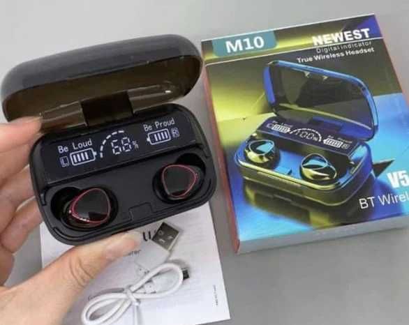 Светещи безжични Стерео слушалки М10 с LED дисплей,хендсфри,блутут