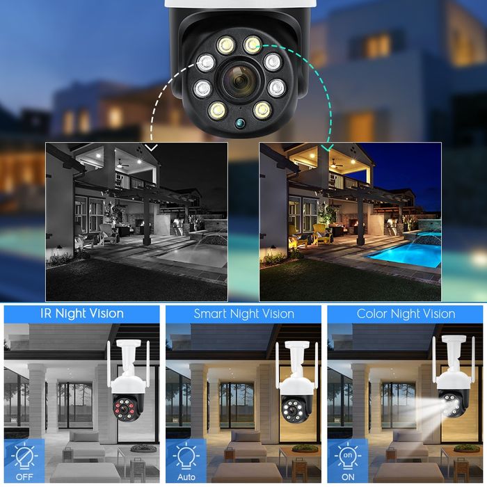 4mp Camera IP supraveghere exterior interior wifi PTZ icsee