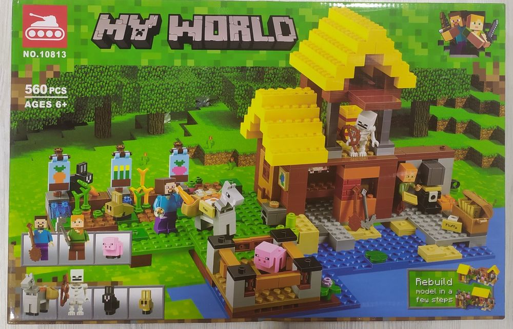 Конструктор Майнкрафт фермерский котедж 560 деталей аналог Лего Lego